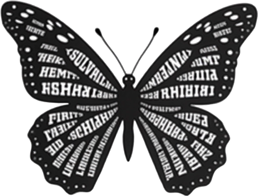 Butterfly with Textual Wings